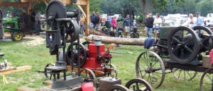 Upright antique gas engine