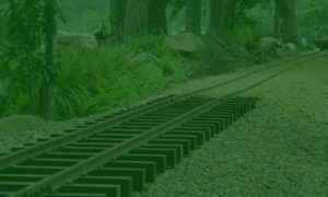 newly built miniature railroad tracks
